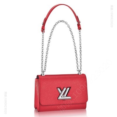 LV包包 LV TWIST中号手袋 2015早春系列 Epi 皮革 LV女包 LV女士单肩包 红色 高仿路易威登包包 一比一高仿LV女包