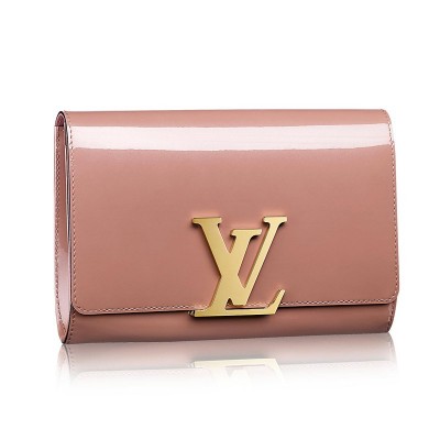 LV包包 LouisVuitton 路易威登晚装包系列Vernis漆皮女式手拿包 粉色 高仿路易威登包包 一比一高仿LV女包