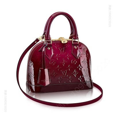LV包包 LV ALMA BB 手袋 LV贝壳包 LV漆皮压花手提包 高仿路易威登包包 一比一高仿LV女包