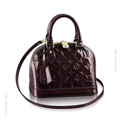 LV LV Alma BB 手袋 LV女包 LV贝壳包 LV漆皮压花手提包 ...
