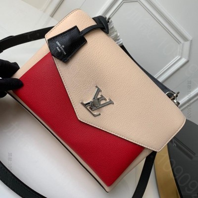 LV LV MyLockme 手袋 LV校园包 米白配红色 高仿路易威登包包 一比一原单LV女包