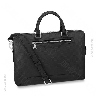 LV男包 LV AVENUE SOFT 公事包 Damier Infini皮...