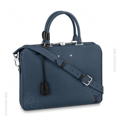 LV男包 LV ARMAND 中号公文包 Taurillon 粒面牛皮手提包...