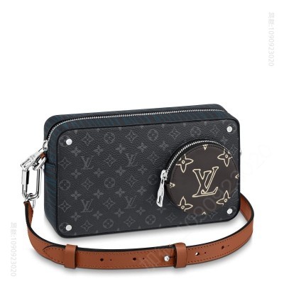 老花LV男包 LV VOLGA ON STRAP 手袋 2023秋冬系列Patchwork 拼贴相机包 原单路易威登男包 高仿LV