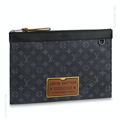 老花LV男包 LV Pochette Discovery 手袋 Gaston Labels 限量版系列手包 原单路易威登男包 高仿LV