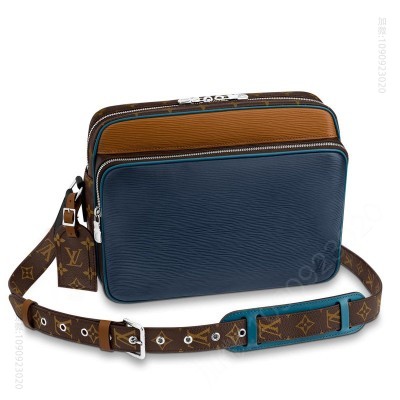 老花LV男包 LV Nil Slim 手袋 LV男包 Epi皮革与Monogram帆布 LV邮差包 原单路易威登男包 高仿LV