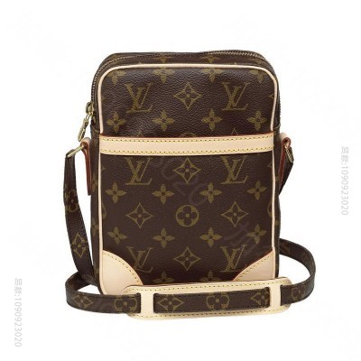 老花LV男包 LV Monogram 帆布斜挎包 LV经典老花 LV包包 L...