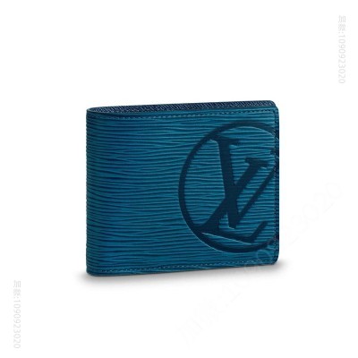 LV钱包 LV Multiple 钱夹 LV Epi Initials钱夹 LV短夹 LV钱包 蓝色 原单路易威登钱夹 A货LV钱夹