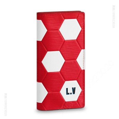 LV钱包 LV Brazza 钱夹 LV2023世界杯官方授权系列 LV钱包 LV西装夹 红色 原单路易威登钱夹 A货LV钱夹