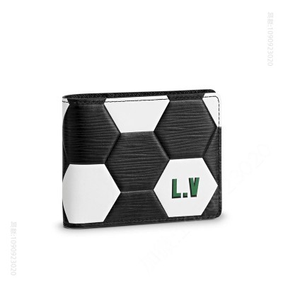LV钱包 LV Slender 钱夹 LV2023世界杯官方授权系列 LV钱夹 LV短夹 黑色 原单路易威登钱夹 A货LV钱夹