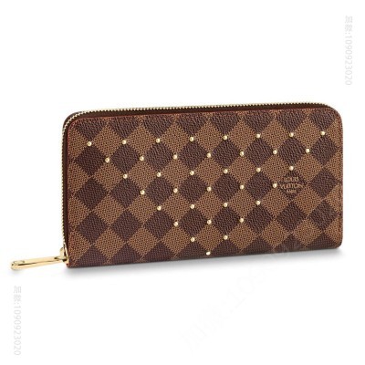 LV钱包 LV Zippy 拉链钱夹 LV Damier Ebene帆布柳丁钱包 LV女士拉链钱夹 原单路易威登钱夹 高仿LV女士钱包