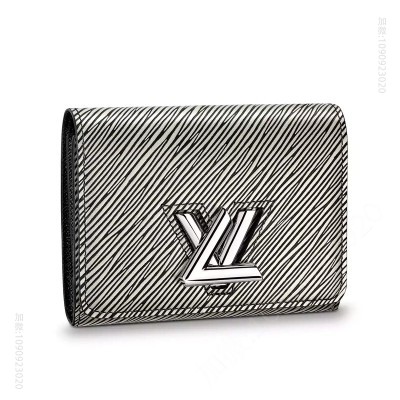 LV钱包 LV TWIST 短款钱夹 LV钱夹 LV女士钱包 LV水波纹短夹 银色 原单路易威登钱夹 高仿LV女士钱包
