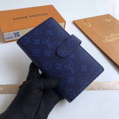 LV钱包 LV Damier 帆布卡片夹 LV多功能名片夹 LV卡包 LV名片本 蓝色 原单路易威登钱夹 高仿LV女士钱包
