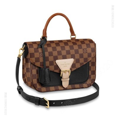 LV LV CROSSBODY 手袋 Damier Ebene 涂层帆布女包 LV女包 黑色 高仿路易威登包包
