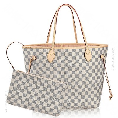 LV LV NEVERFULL 大号手袋 LV购物袋白格 LV子母包 大号 ...