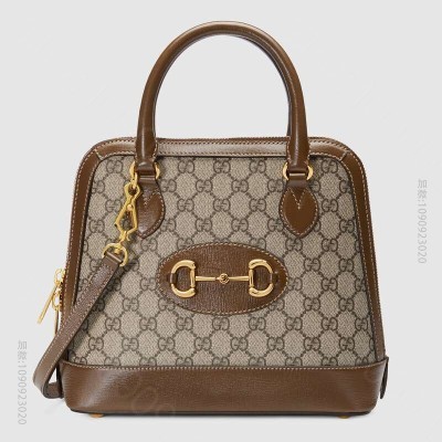 A货古驰 Gucci 马衔扣1955系列小号手提包 Gucci贝壳包 棕色 ...