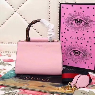 古驰女包 Gucci女包 古驰手提包 Gucci经典包包 古驰皮革手提包 粉...