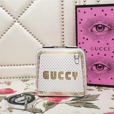 古驰女包 GUCCI单肩包 古驰方包 Gucci女包 专柜新款 白色 A货古...