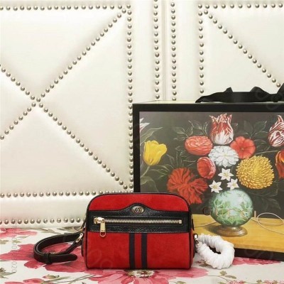 古驰女包 GUCCI Ophidia系列 高级人造帆布 迷你手袋 红色 高仿...