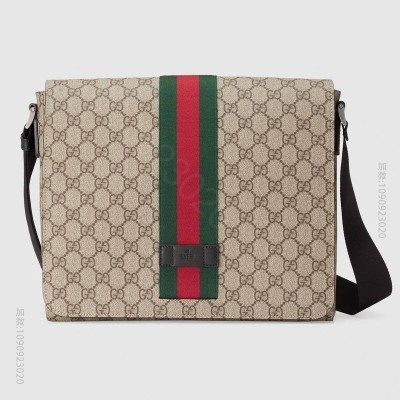 古驰男包 Gucci GG Supreme高级人造革邮差包 Gucci男包 ...