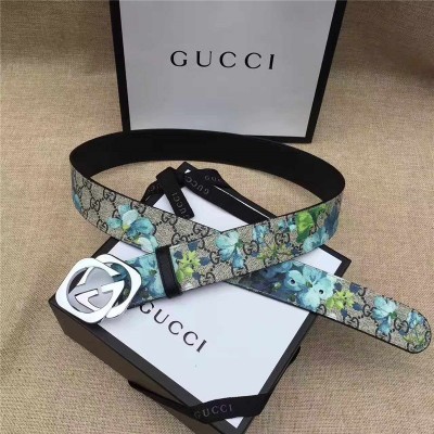 古驰女士皮带 古驰Gucci i2017新品上市 互扣式双G带扣腰带 Blo...