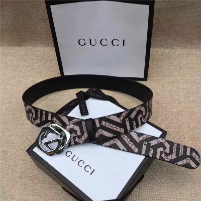古驰女士皮带 古驰Gucci i2017新品上市 互扣式双G带扣腰带 Blo...