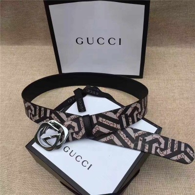 古驰女士皮带 古驰Gucci i2017新品上市 互扣式双G带扣腰带 Blooms天竺蔡印花 原单古驰腰带 高仿古驰女士皮带 古驰女士腰带