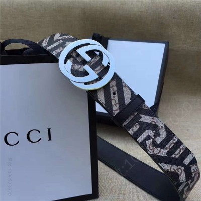 古驰皮带 古驰 Gucci 2017新品 互扣式双G Caleido印花 进口人造革 原单古驰腰带 高仿古驰女士皮带 古驰女士腰带