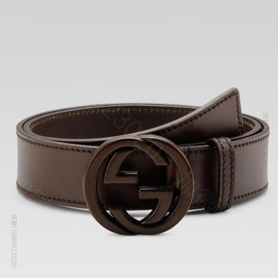 古驰皮带 Gucci2014新款皮带 男士真皮皮带 BGHAN 2140 咖...