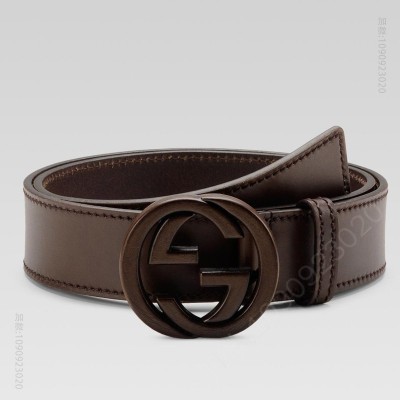 古驰皮带 Gucci2014新款皮带 男士真皮皮带 BGHAN 2140 咖啡色 原单古驰腰带 高仿古驰女士皮带 古驰女士腰带