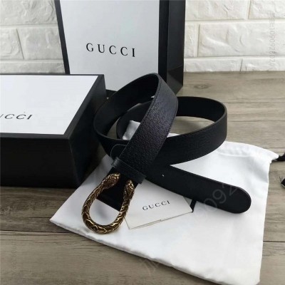 古驰皮带 473030 GUCCI 新款 复古纯铜龙头扣 女士腰带 黑色 原单古驰腰带 高仿古驰女士皮带 古驰女士腰带
