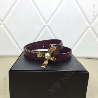 古驰皮带 2008114899 Gucci 2017年新款 牛皮 金属蝴蝶结饰钉 双G带扣 女式皮带 紫色 原单古驰腰带 高仿古驰女士皮带 古驰女士腰带