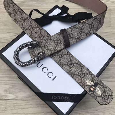 古驰皮带 GUCCI 古驰 2017时尚畅销款 女腰带 仿古铜龙头扣 白钻蜜蜂纹 原单古驰腰带 高仿古驰女士皮带 古驰女士腰带