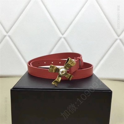 古驰皮带 Gucci 2017年新款 牛皮 金属蝴蝶结饰钉 双G带扣 女式皮带 红色 原单古驰腰带 高仿古驰女士皮带 古驰女士腰带