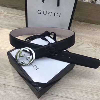 古驰皮带 GUCCI皮带 古驰腰带 官方同步 进口小牛皮 银色 原单古驰腰带...