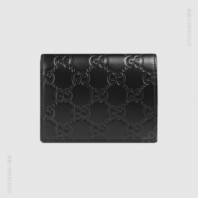 古驰男士钱包 Gucci钱包 Gucci全皮钱包 古奇短款钱包 时尚休闲Gucci男包 黑色 原单古驰钱夹 高仿古驰