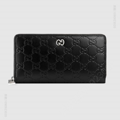 古驰男士钱包 Gucci钱包 Gucci时尚休闲男包 古驰男士短款钱包 Signature皮革 黑色 原单古驰钱夹 高仿古驰