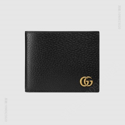 古驰男士钱包 Gucci钱夹 Gucci短款钱包 古驰男包 钱夹 Gucci标志钱包 黑色 原单古驰钱夹 高仿古驰