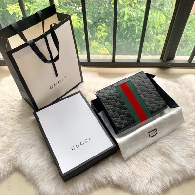 古驰钱包 Gucci古驰Signature材质压花手拿包 Gucci手拿包 黑色 原单古驰钱夹 古驰男士钱包