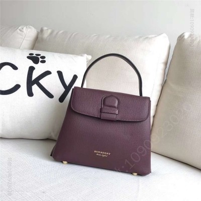巴宝莉女包 Burberry巴宝莉 专柜最新 黑标韩文 托特包 内置隔层 紫色 高仿巴宝莉女包 原单巴宝莉