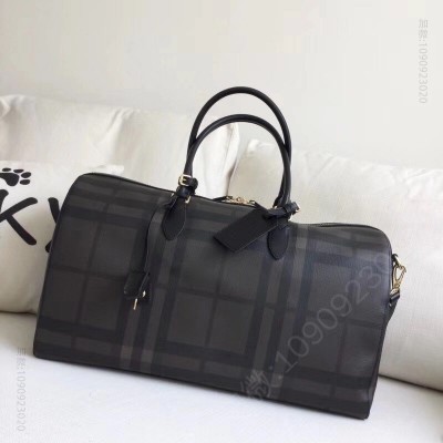 巴宝莉男包 巴宝莉包包 Burberry手提袋 巴宝莉旅行包 巴宝莉牛皮包 黑色 原单巴宝莉