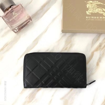 巴宝莉男包 Burberry钱包 巴宝莉钱夹 巴宝莉长款钱包 巴宝莉格子手包 黑色 原单巴宝莉