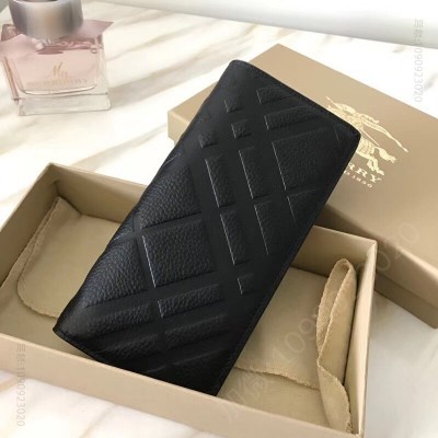 巴宝莉男包 Burberry钱包 巴宝莉钱夹 巴宝莉长款钱包 巴宝莉牛皮手包 黑色 原单巴宝莉