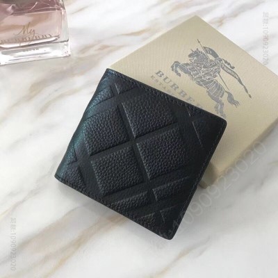 巴宝莉男包 Burberry钱包 巴宝莉钱夹 巴宝莉短款钱包 巴宝莉牛皮手包 黑色 原单巴宝莉