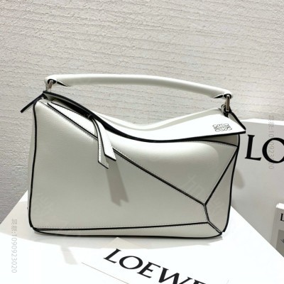 罗意威女包 LOEWE罗意威 Puzzle Bag 中号罗意威几何包 白色 ...