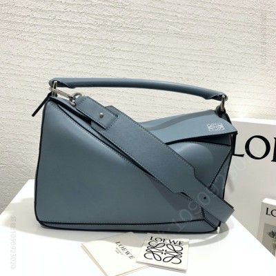 罗意威女包 LOEWE罗意威 Puzzle Bag 中号罗意威几何包 雾霾蓝 原单罗意威女包
