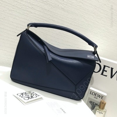 罗意威女包 LOEWE罗意威 Puzzle Bag 中号罗意威几何包 深蓝色 原单罗意威女包