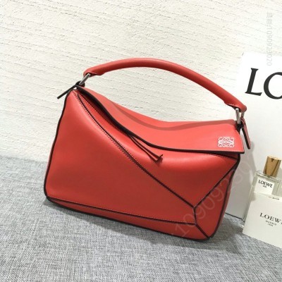 罗意威女包 LOEWE罗意威 Puzzle Bag 中号罗意威几何包 大红 原单罗意威女包