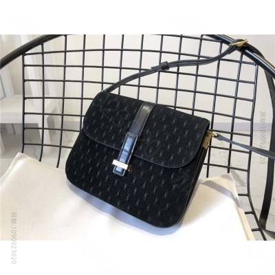 圣罗兰女包 YSL Monogram All Over 磨砂皮 圣罗兰挎包 ...