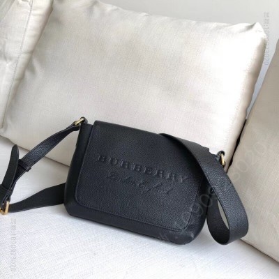 Burberry信使包 巴宝莉包包 巴宝莉单肩包 巴宝莉信使包 黑色